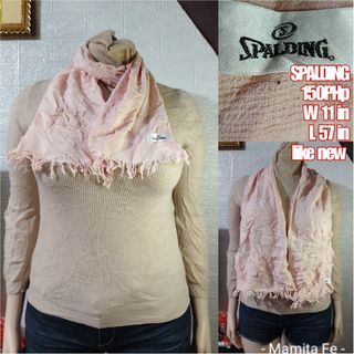 SPALDING BABY PINK SCARF