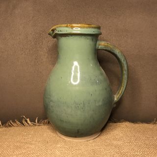 Teal Pottery Pitcher (can also be used as vase)