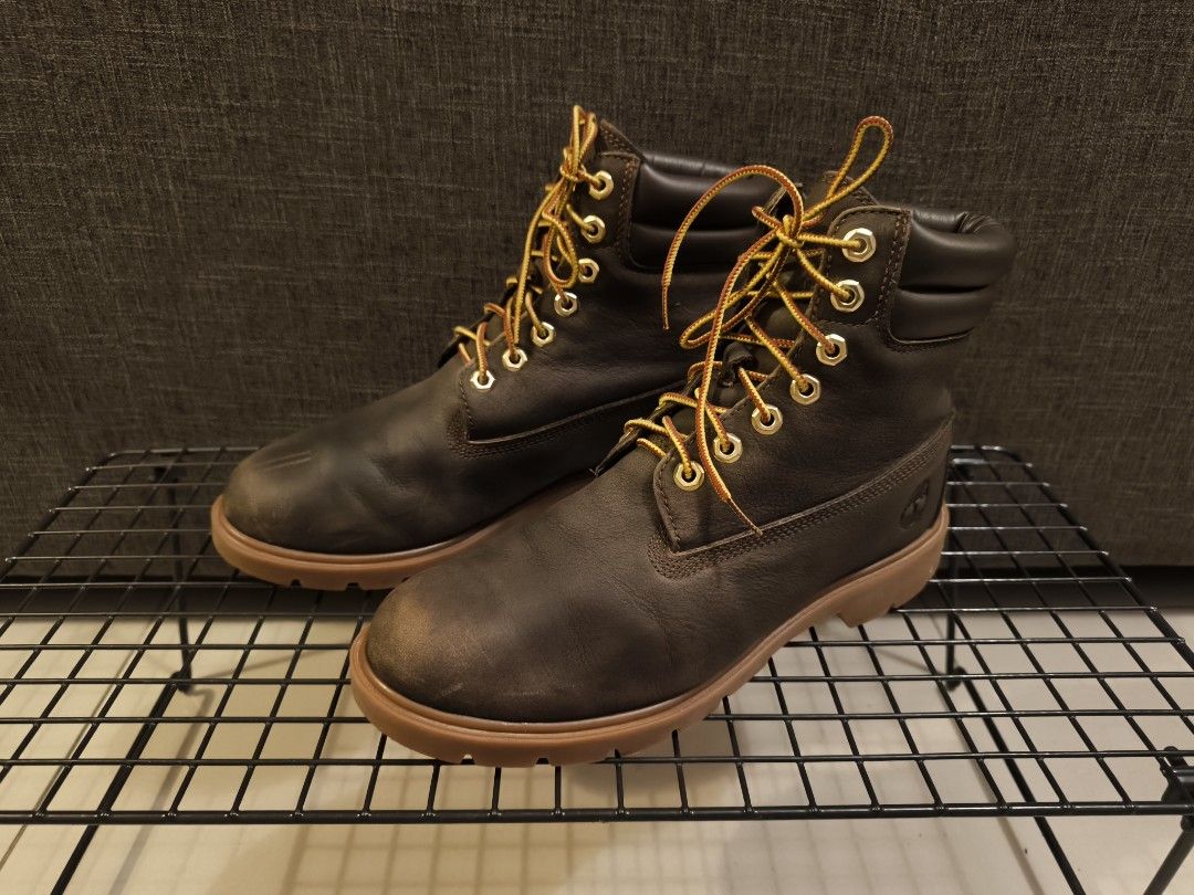 Timberland Mens Classic 6 Inch Wide Fit Water Repellent Dark Brown Leather Boots UK8.5 US9W EU43 Welcome to COD
