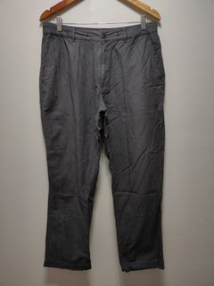 Uniqlo Linen Blend Ankle Pants (Dark Gray)