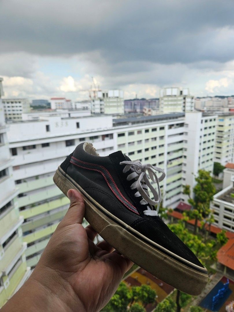 Vans Old Skool Black with Red stitching