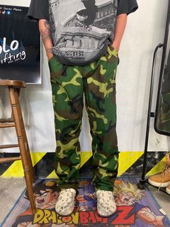 Vintage Buttonfly Double Knee Camou Military Pants