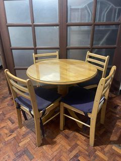 Wooden Dining Set for 4 #nordic #wooden #ikea
