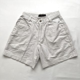Y2K White Textured Dirty Cream White Boxy Boyfriend Shorts