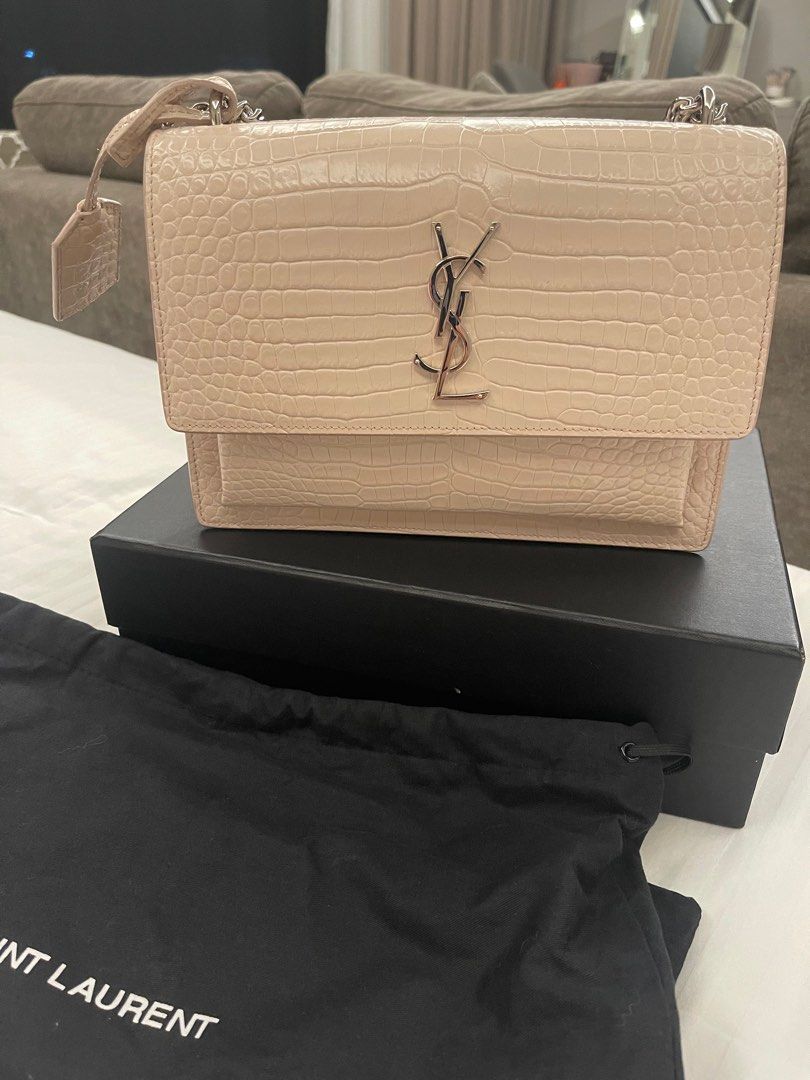 YSL Sunset Medium in Crocodile Leather (Category: Luxury Bags & Wallets) located in Quezon City. Submitted by den0310 (Listing ID 1303525216, Image 1). Description: Unused YSL Sunset Medium in Crocodile Leather Pick up in Alabang or QC .