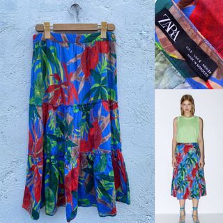 Zara Floral Tropical Skirt
