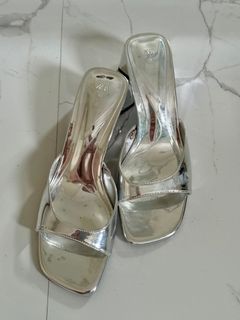 ZARA Minimalist Silver Heels