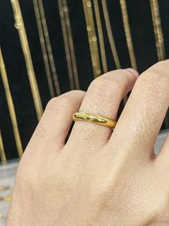 18k Saudi Gold Plain Ring S5