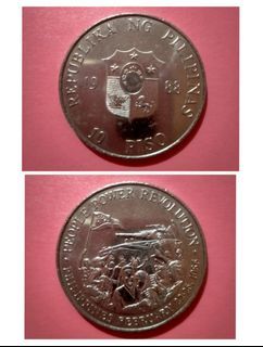 (1988) People Power Revolution Commemorative Coin Republika ng Pilipinas 10 Piso Philippine Collectible Vintage Old Money Currency Coins Collector Currencies Limited Token Collection PH