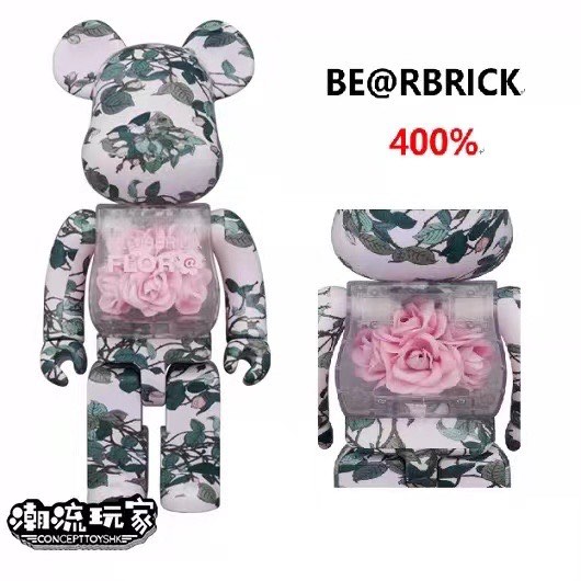 新品Bearbrick 400% BE@RBRICK FLOR@ PINK ROSE 粉色玫瑰全新現貨 