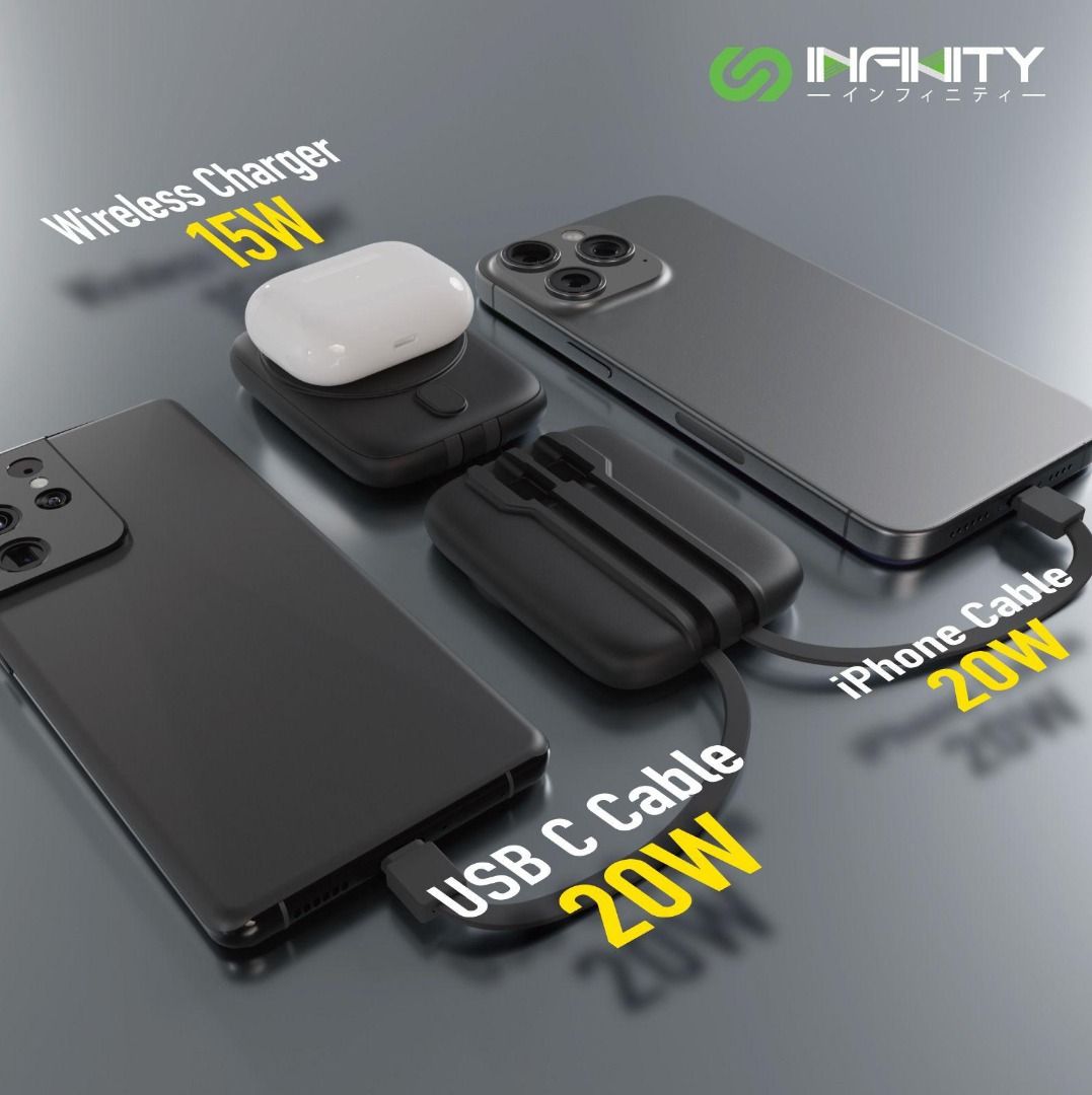 【順豐站/智能櫃免運費 全新行貨】Infinity Mini6 Ultra GaN3 3in1 Magsafe 6000mAh ...
