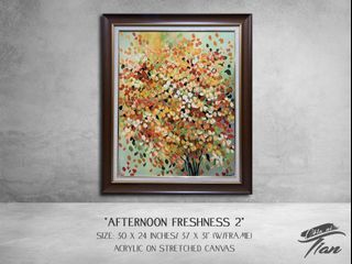 Abstract Floral Painting "Afternoon Freshness 2"