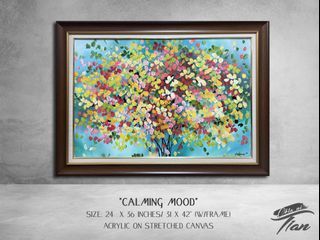 Abstract Floral Painting "Calming Mood"