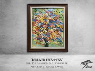 Abstract Floral Painting "Renewed Freshness"