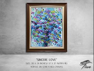 Abstract Floral Painting "Sincere Love"