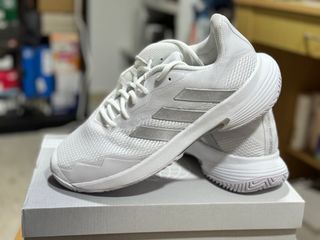 Adidas Courtjam Control Tennis Shoes, White