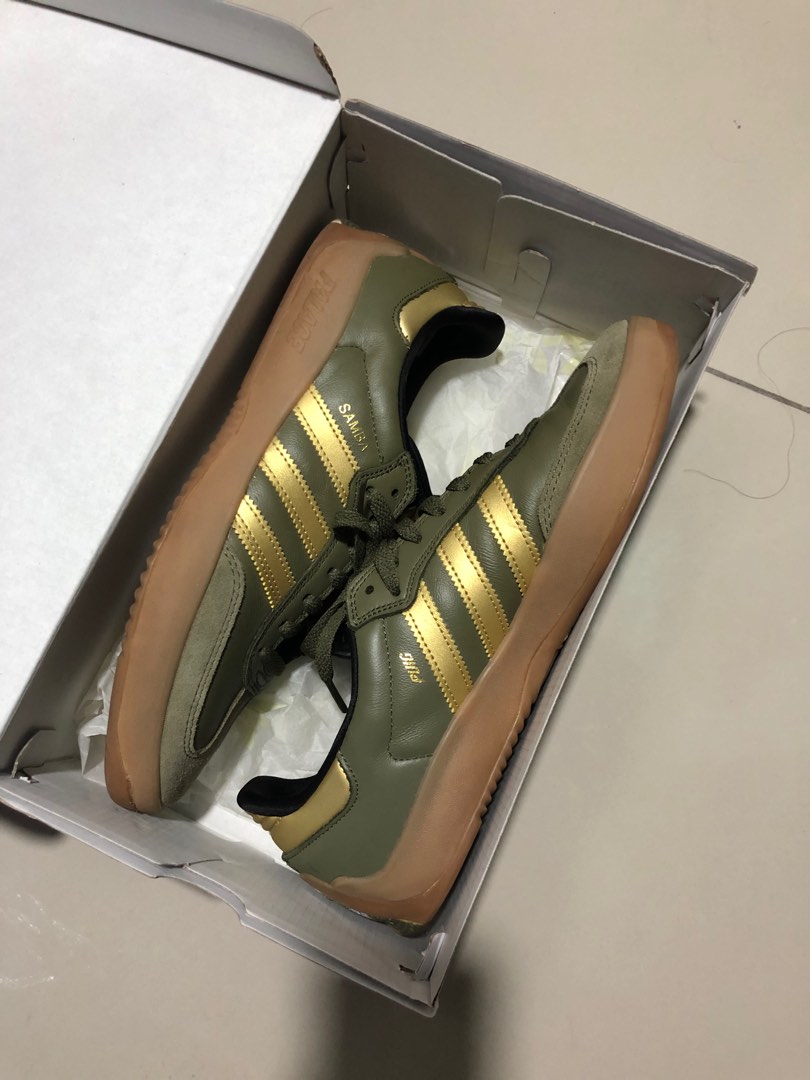 adidas gazelle silver green womens Adidas Palace x Puig Samba 'Black'