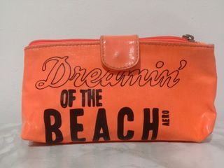 Aeropostale Orange pouch clutch bag