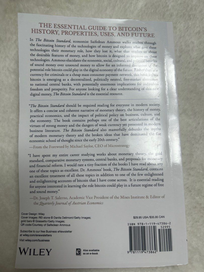 Amazon暢銷好書： The Bitcoin Standard, 興趣及遊戲, 書本& 文具, 小說及非小說- Carousell