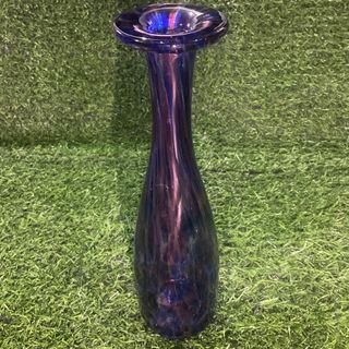 Art Glasses Amethyst Purple Blue Fluted Vase 11” x 2.5” inches - P499.00