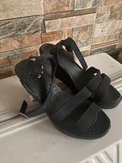 Authentic Crocs black heels