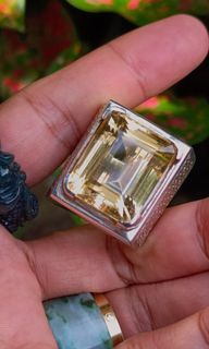 AVAILABLE ON HAND: Extra jumbo NATURAL CITRINE customized ring