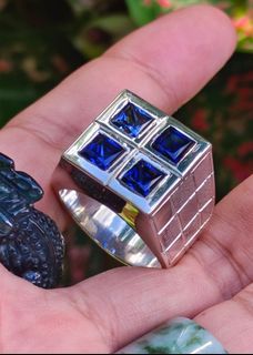 AVAILABLE ON HAND: Natural BLUE SAPPHIRE customized ring