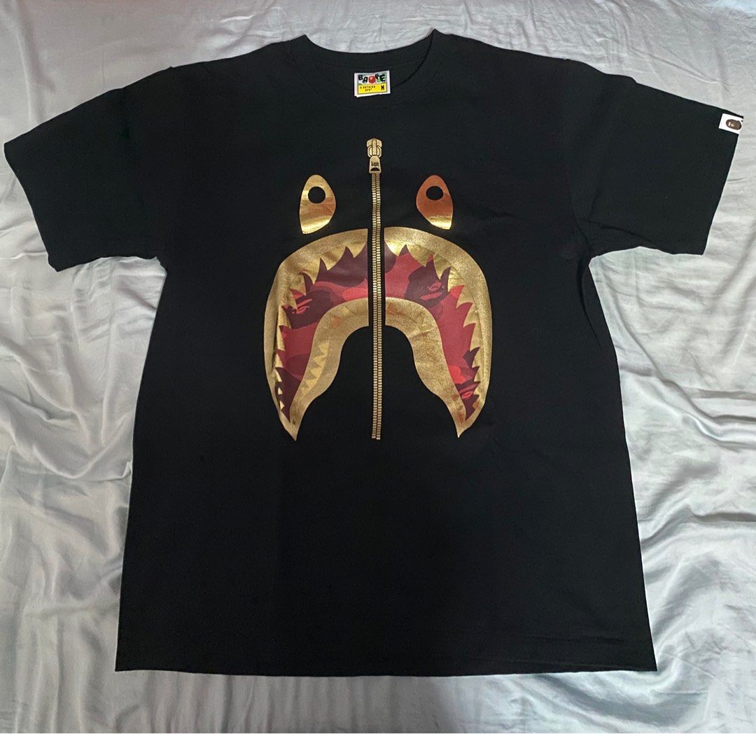 Bape Color Camo Shark Tee Men s Fashion Tops Sets Tshirts Polo Shirts on Carousell