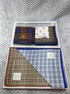 Branded Plaid Handkerchief Gift Set