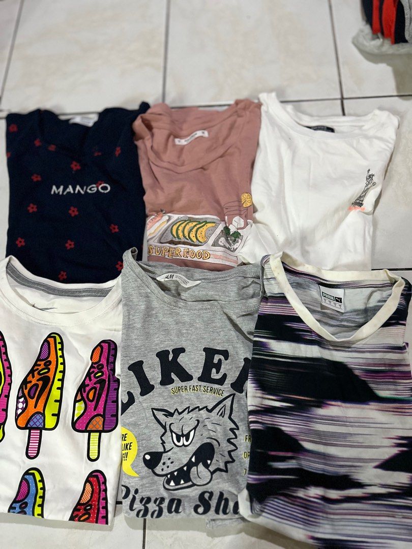 Bundle shirts (Category: Luxury Apparel) located in Muntinlupa City. Submitted by cutiekat (Listing ID 1303631657, Image 2). Description: 500 per bundle 6pcs ages 10-14 years old. Branded like h&m, zara & pull n bear. Mix shirts. If intested pm me. .