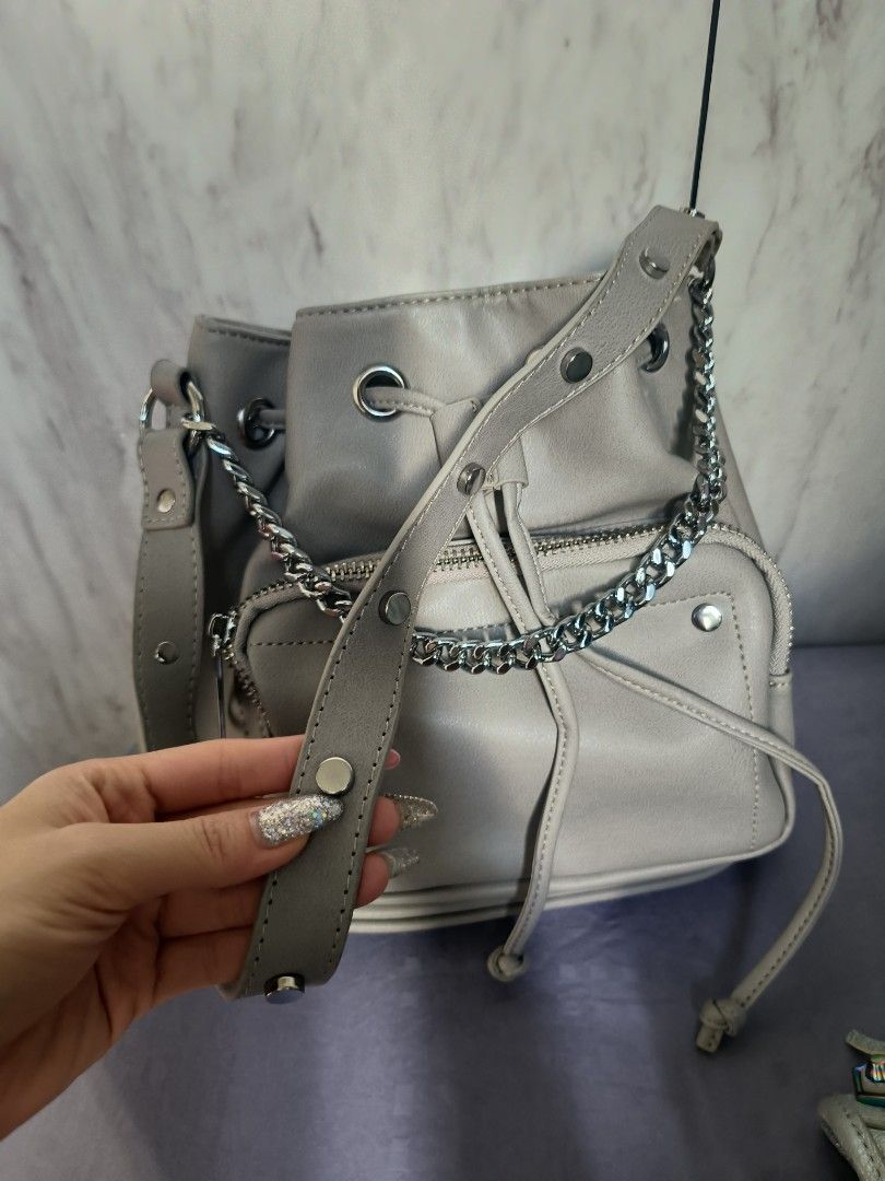 chain SHW gray bucket bag