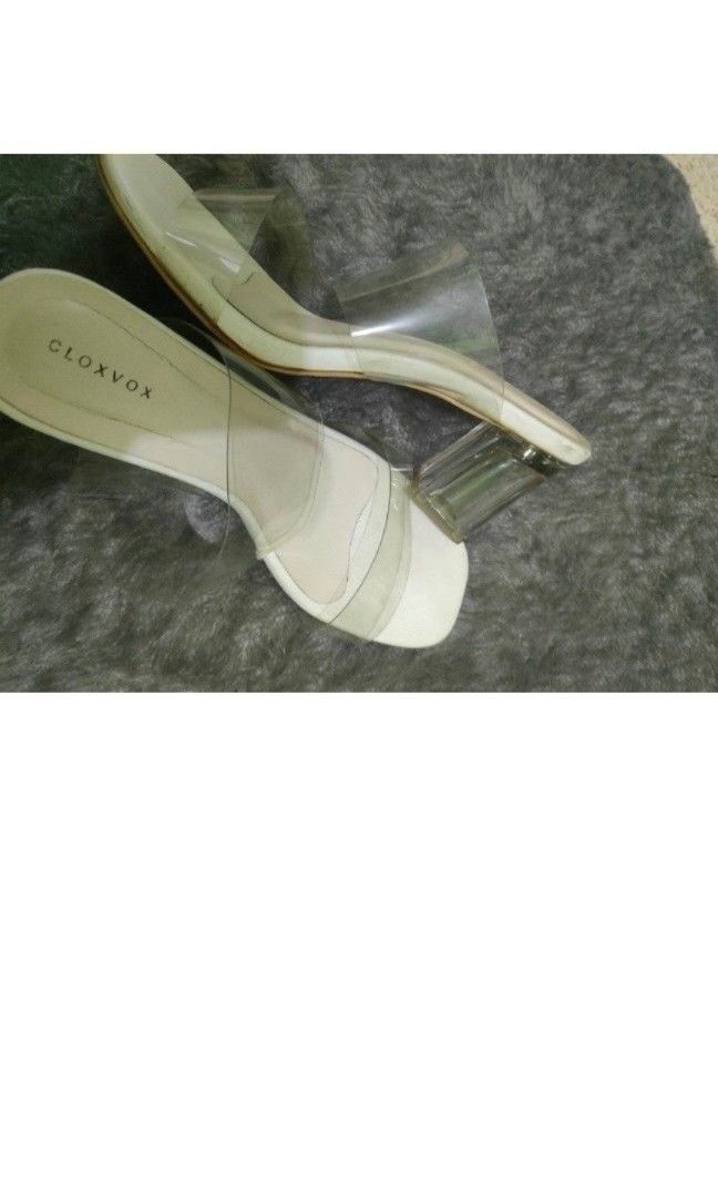 Cloxvox clear heels, Fesyen Wanita, Sepatu di Carousell - Main Image
