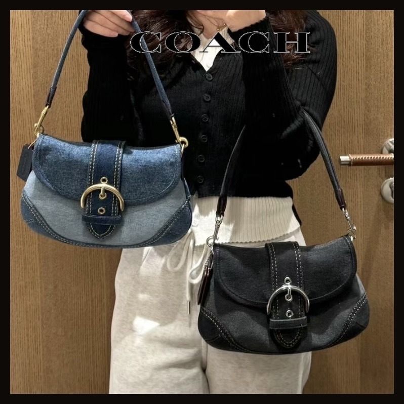 Coach Soho Bag In Repurposed Denim (Women Shoulder Bag), Luxury