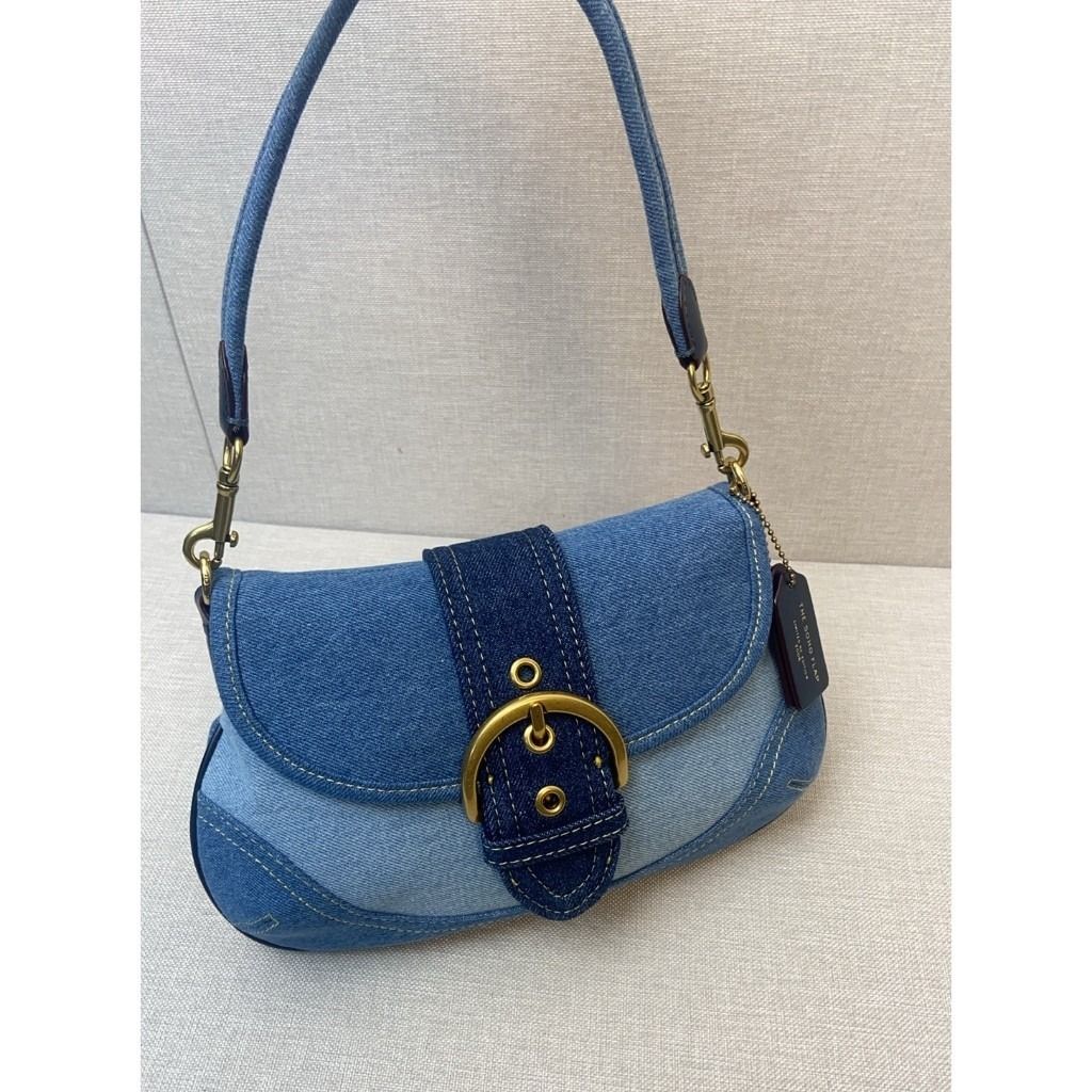 バッグ Rera Coach Mega Signature Denim Soho Bag Coach + Soho Bag