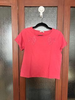 Cotton On Red Semi Cropped Top