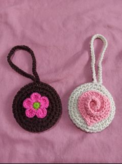 Crochet Mirror Bag Charm Keychain