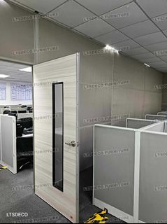 Customize Door Laminated with Glass Office Partition