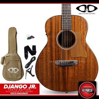 D&D Jr. Django Tokyo Edition Acoustic Guitar with Cherub GT-2 Pickup and Tuner (Mahogany) with bag