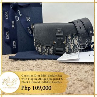 Dior Medium Saddle Bag with Flap Oblique