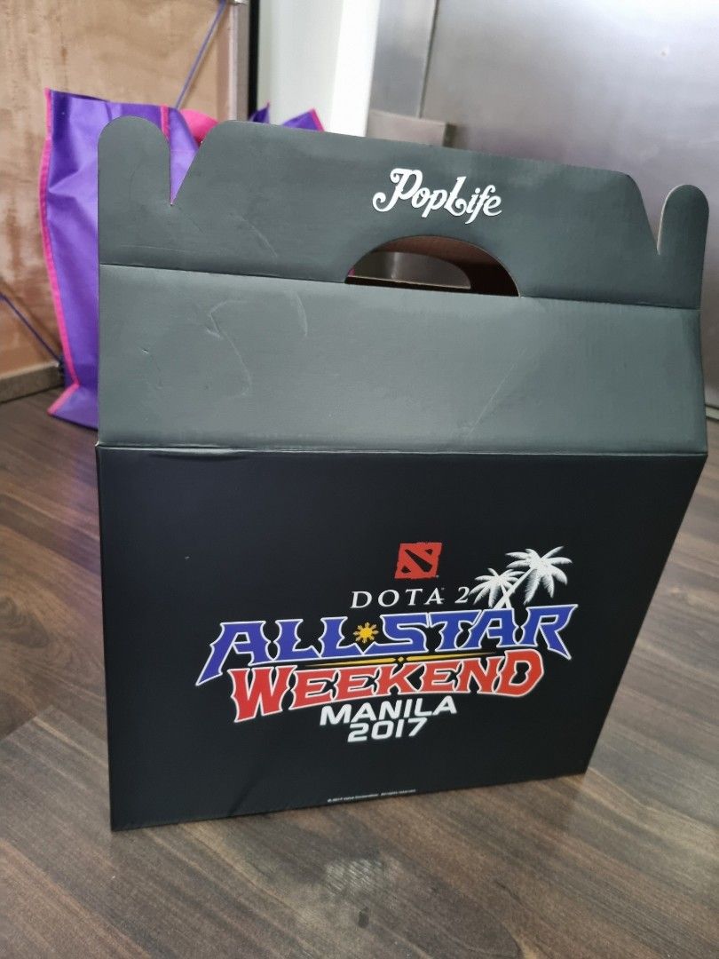 Dota 2 All Star Weekend 2017 Black Box Set (Category: Character Goods) located in Quezon City. Submitted by vinylplus_3 (Listing ID 1303659462, Image 1). Description: box includes Cap Bag Mouse Pad Collectible Coin Notepad Pin Landyard.