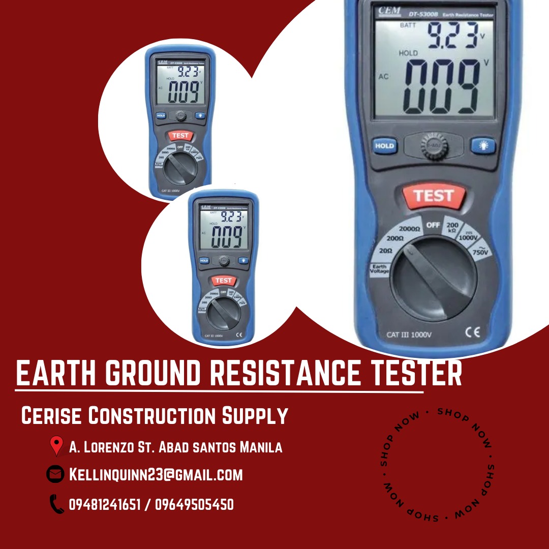 Earth Ground Resistance Tester, Commercial & Industrial, Construction ...