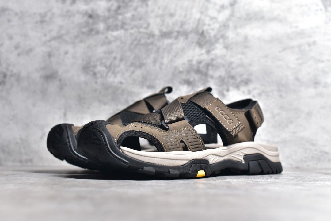 Ecco sandals mens silver discount