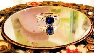 Engagement Ring / Diamond Proposal Ring / Blue Sapphire Ring / BEST SELLING RING / SALE RING