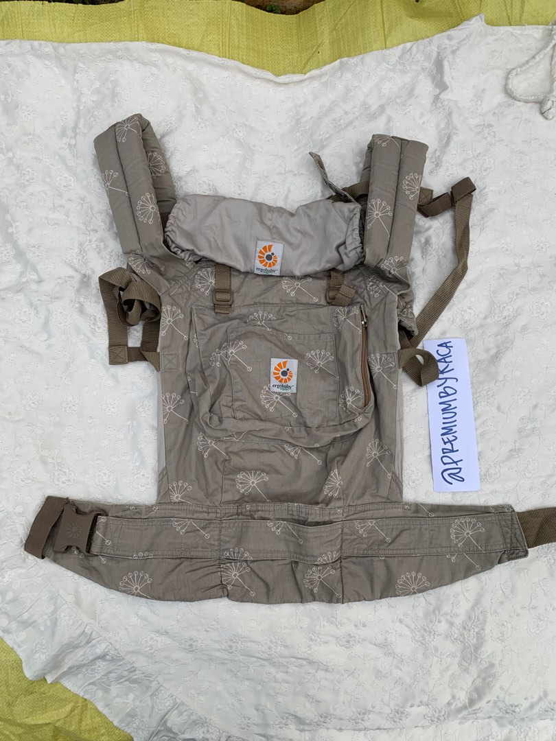 Ergo Baby ORIGINAL Ergo Backpack Ergobaby BABY CARRIER Organic Collection DANDELION NEWBORN 3.2kg with infant insert 5 5 20kg Gendongan Ergobaby NET Bayi Anak Kereta Kursi Goyang Gendongan Bayi di Car...