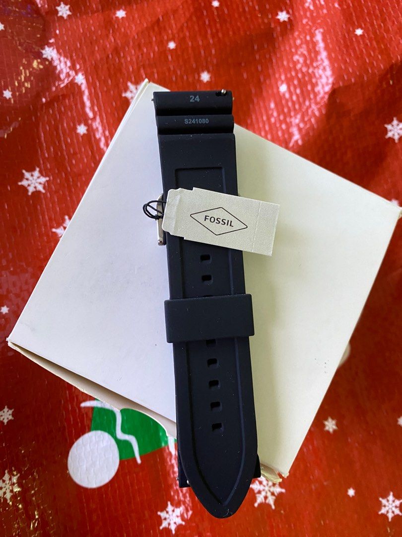 Fossil 24mm silicone watch strap on sale