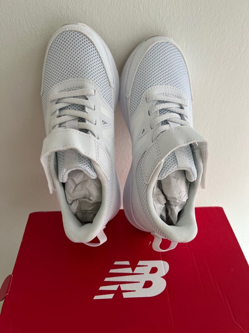 Genuine New Balance White School Shoes YT570LW3 Size 13 Medium Babies Kids Babies Kids Fashion on Carousell