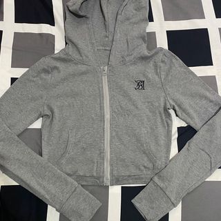 Gray crop jacket
