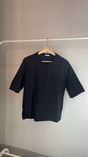 GU Black Oversized Shirt with side Pocket