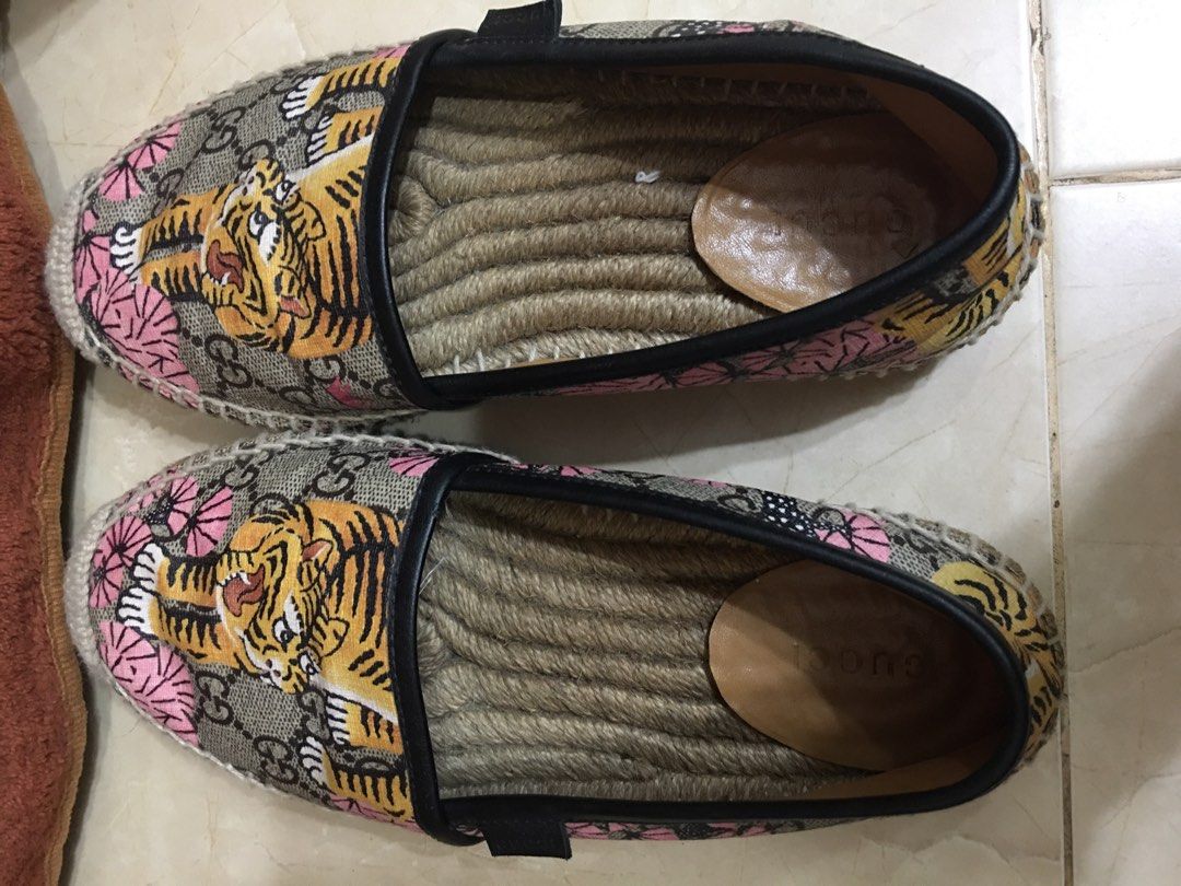 Gucci Pilar Espadrille Tiger Print Flat