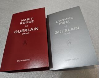 Guerlain samples Habit Rouge & L'Homme Ideal